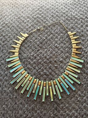 Kendra Scott Gold-tone Necklace with Iridescent Baguette Spikes